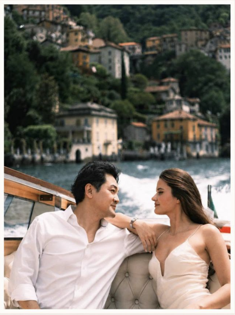 María and Scott on a boat