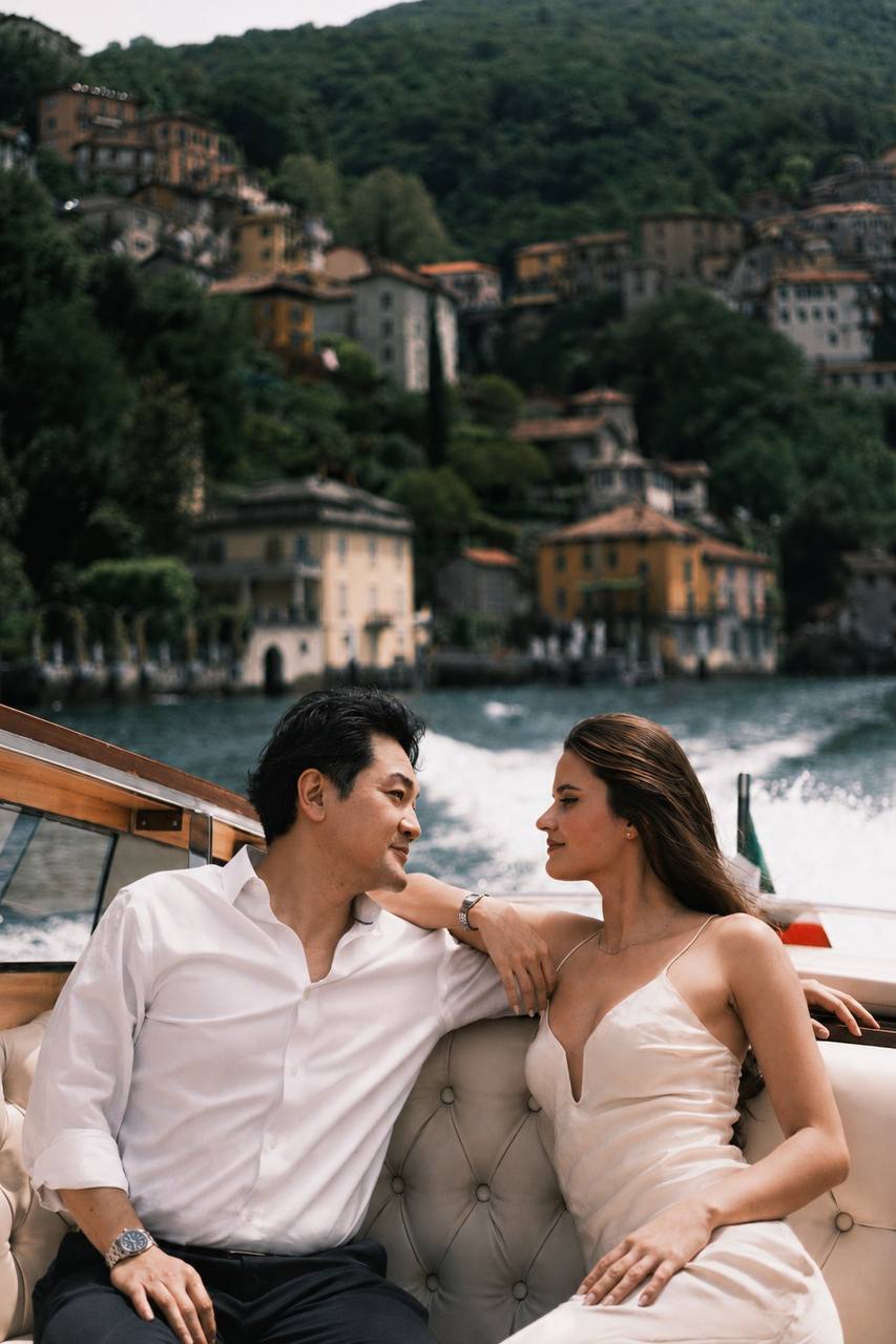 Maria & Scott together on Lake Como